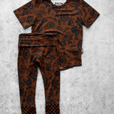 Short Sleeve Bamboo Two Piece Set in Wild Wild West
