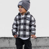 Hooded Flannel in Woodlands Haze