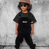 Overalls in Black Corduroy