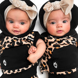 Short Sleeve Hoodie in Ava (Leopard)