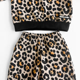 Fleece Hoodie + Sweatpants Set in Ava (Leopard)