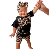 Short Sleeve Hoodie in Ava (Leopard)