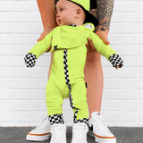 Bamboo Bandana Bib in Neon Electric Lime