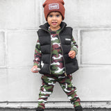 Organic Ribbed Set in Classic Camo