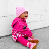 Pullover Windbreaker in Bubble Gum Checkered