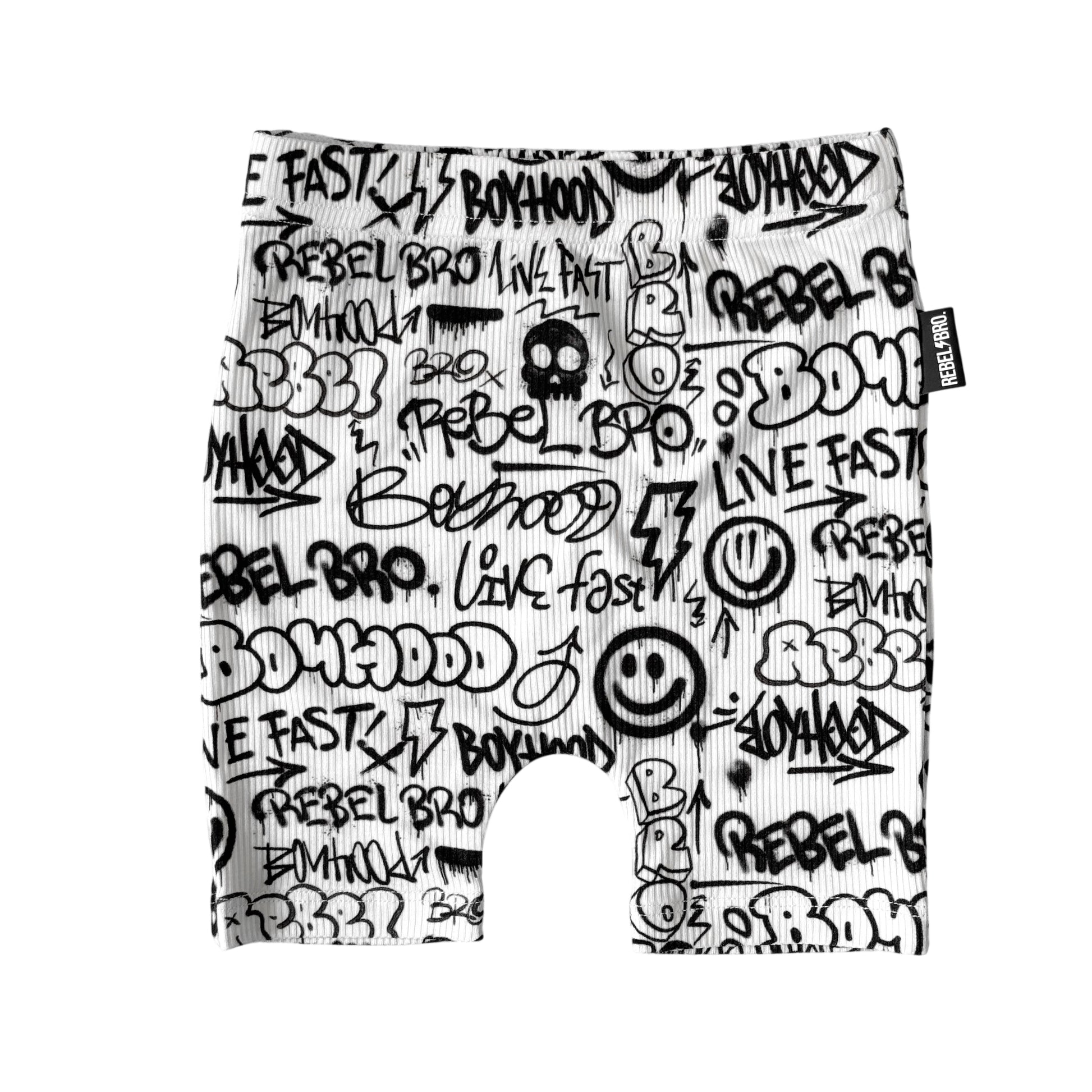 Bamboo Biker Shorts in Urban Drip