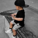 Bamboo Biker Shorts in Urban Drip