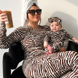 Women’s Bamboo Two Piece Set in Desert Zebra
