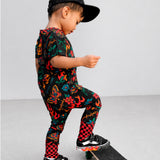 Short Sleeve Bamboo Two Piece Set in Inkworks