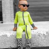 Bamboo Zippy Sleeper in Neon Electric Lime