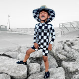 UPF50+ Swim Romper in Vintage Venice