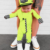 Bamboo Bandana Bib in Neon Electric Lime