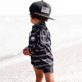 UPF50+ Swim Romper in Long Live Boyhood