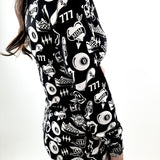Women’s Bamboo Henley Two Piece Set in Warped Tour Midnight Edition