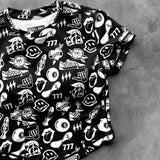 Women's Cropped Active Tee in Warped Tour [Midnight Edition]