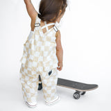 Overalls in Salt + Sand Checkered