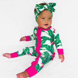 Ruffled Bamboo Zippy Sleeper in Palm Paradise