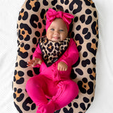 Ruffled Bamboo Zippy Sleeper in Hottest Pink