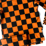 Bamboo Two Piece Set in Jack-O Lantern Checkered