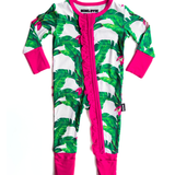 Ruffled Bamboo Zippy Sleeper in Palm Paradise