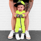 Bamboo Zippy Sleeper in Neon Electric Lime