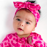 Bamboo Bow in Bubble Gum Leopard