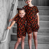 Biker Two Piece Set in Caliente