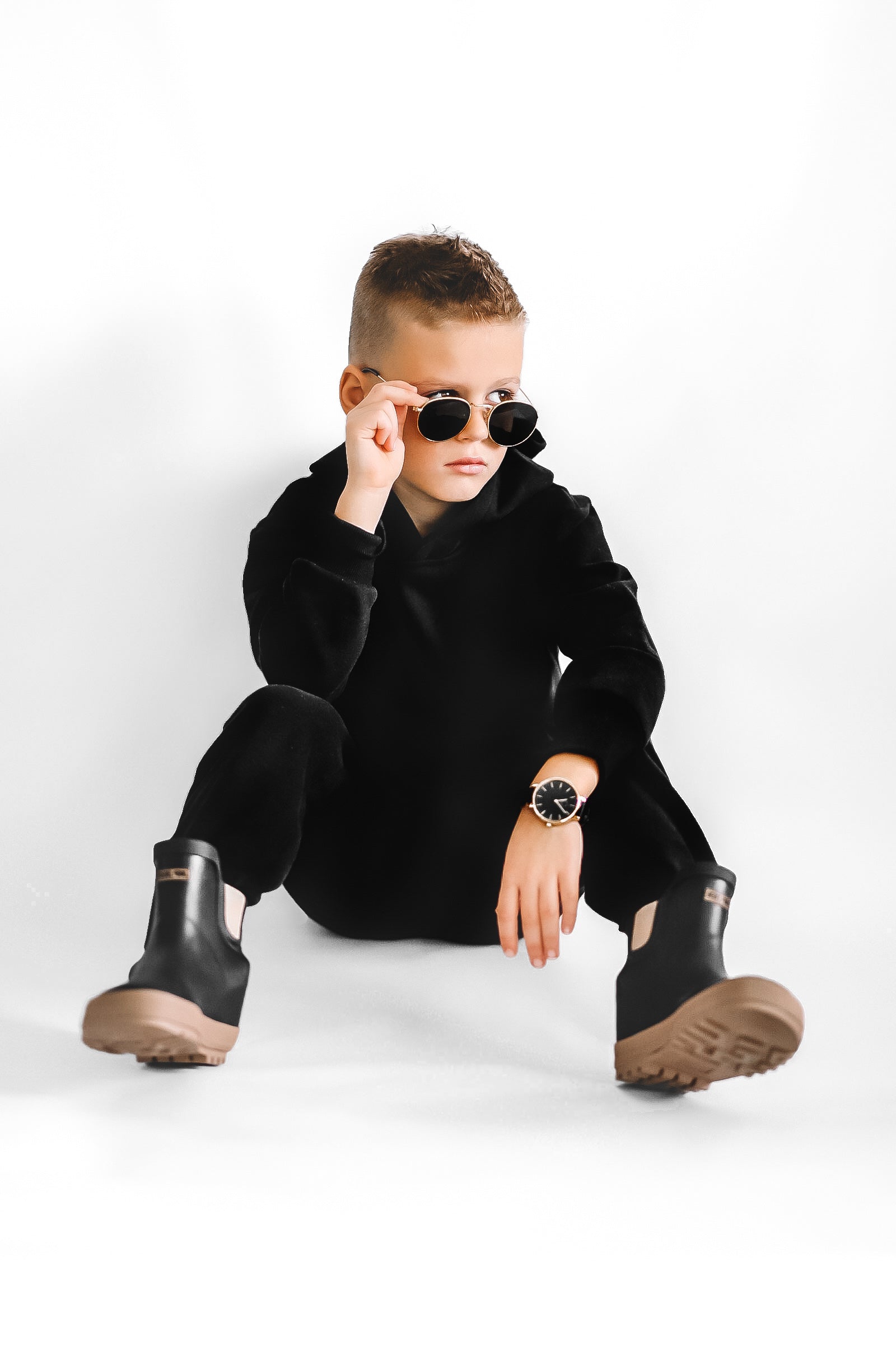 The Core-Classic Midi Boot in Black / Taupe