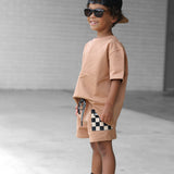 Everyday Cotton Shorts Set in Vintage Terracotta
