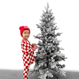 Bamboo Two Piece Set in Candy Cane Checkered