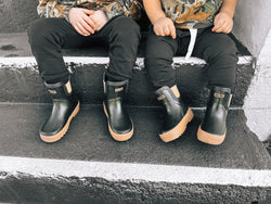 Image of The Core-Classic Midi Boot in Black / Taupe