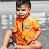 Hybrid Swim Trunks in Neon Valencia x Fuego