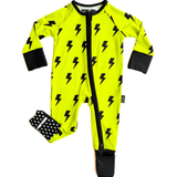 Bamboo Zippy Sleeper in Neon Electric Lime x Jagger