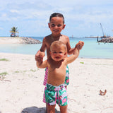 Hybrid Swim Trunks in Palm Paradise