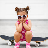 SK8TR Hi-Top in Bubble Gum Checkered