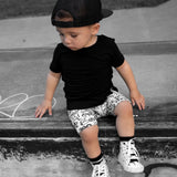 Bamboo Biker Shorts in Urban Drip
