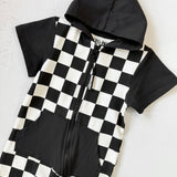 Hooded Rebel Short Sleeve Romper in Venice - Rebel Bro