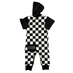 Hooded Rebel Short Sleeve Romper in Venice - Rebel Bro