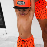 Men's Hybrid Swim Trunks in Neon Valencia x Jagger