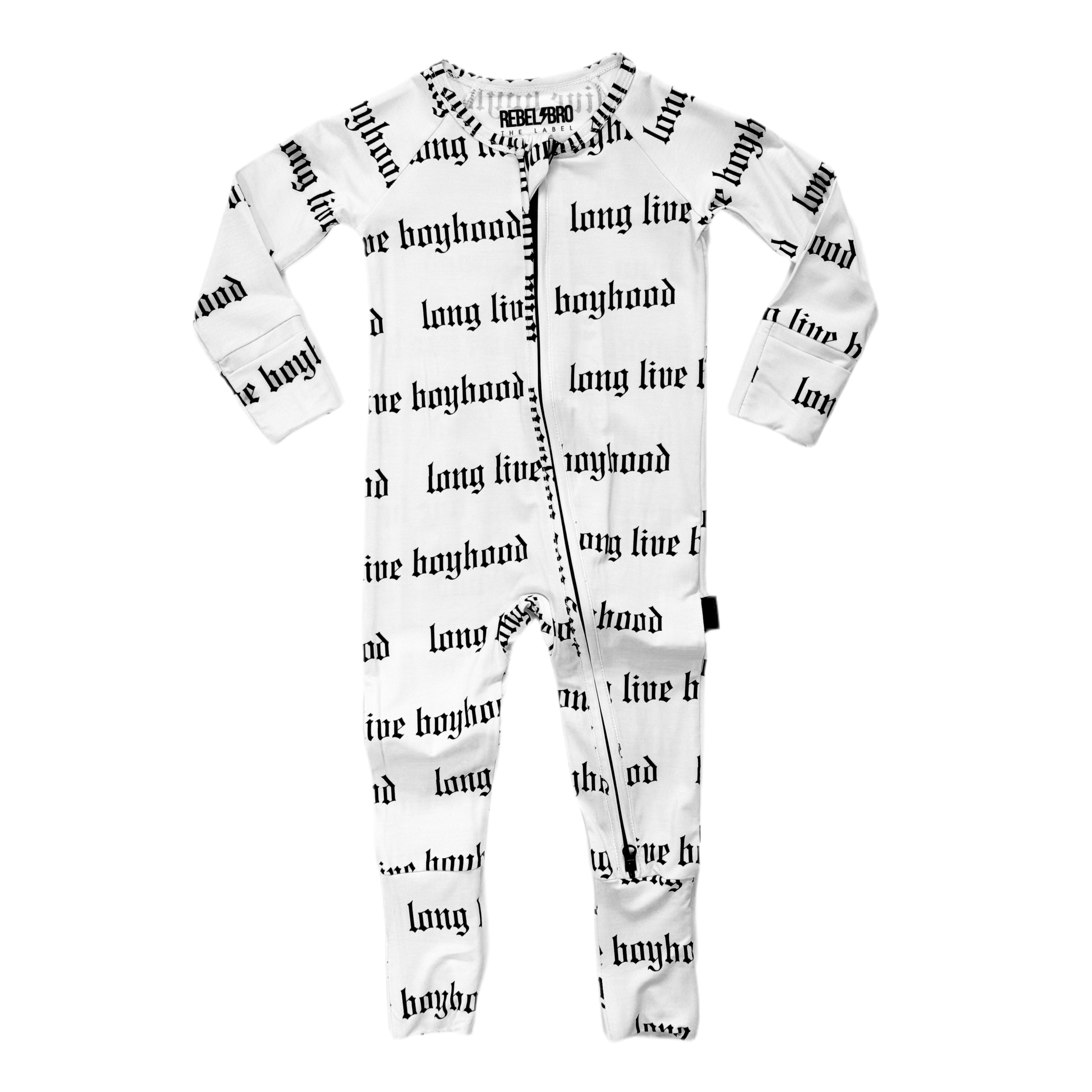 Bamboo Zippy Sleeper in Long Live Boyhood - Rebel Bro