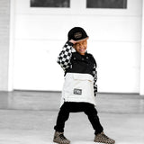 SK8TR Hi-Top in Taupe + Black Checkered (PREORDER)