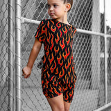 Biker Two Piece Set in Caliente