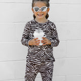 Organic Ribbed Set in Desert Zebra