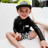 UPF50+ Long Sleeve Rash Guard in Black