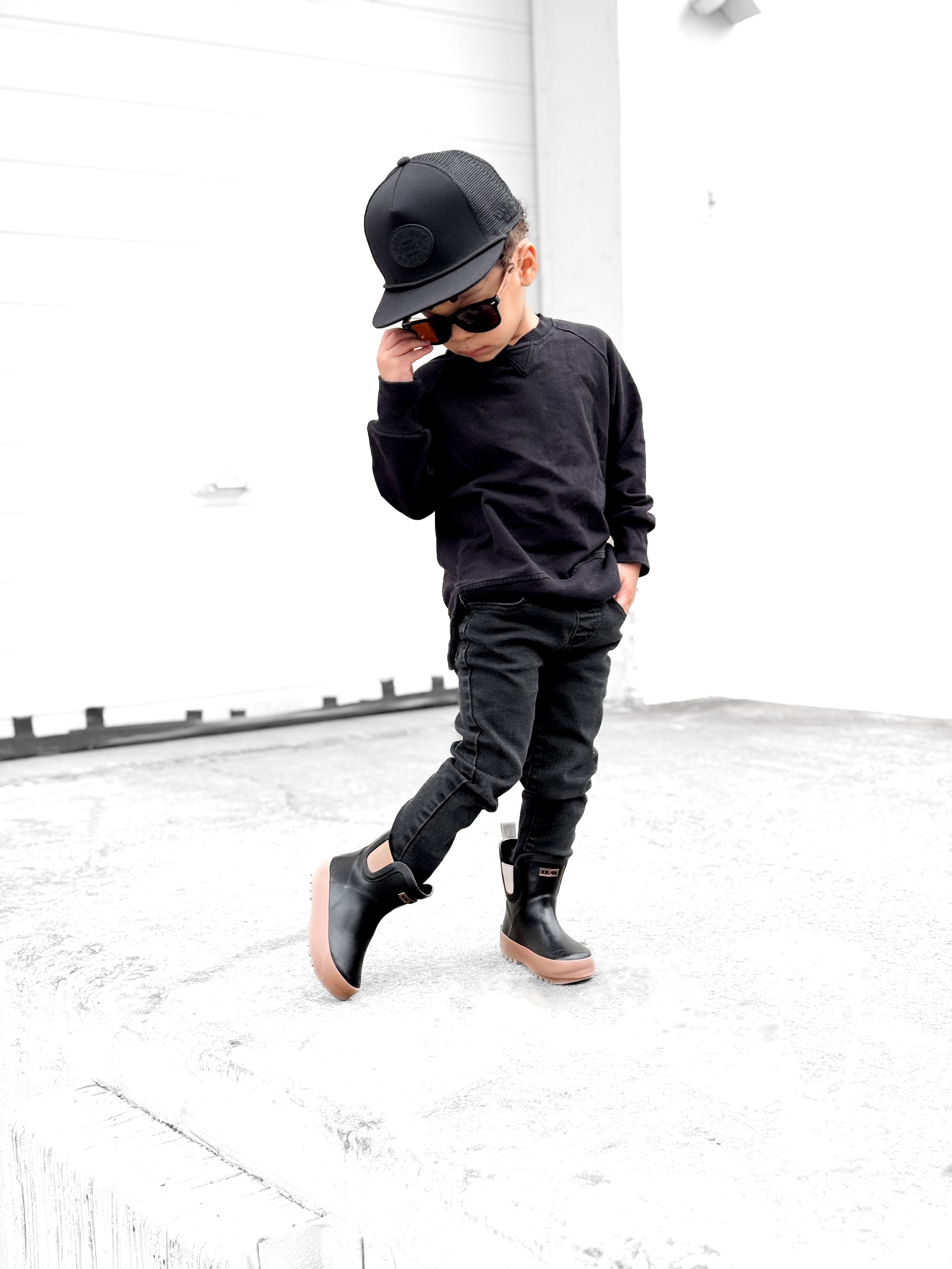 The Core-Classic Midi Boot in Black / Taupe