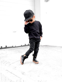 Image of The Core-Classic Midi Boot in Black / Taupe