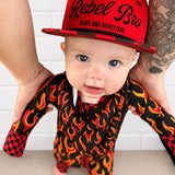 Bamboo Bandana Bib in Caliente