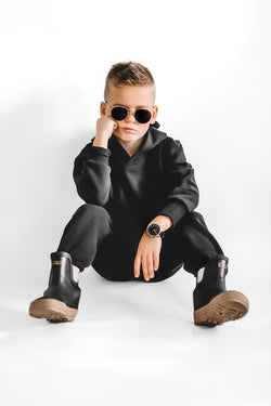 Image of The Core-Classic Midi Boot in Black / Taupe