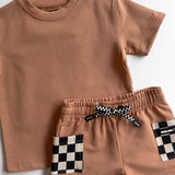 Everyday Cotton Shorts Set in Vintage Terracotta