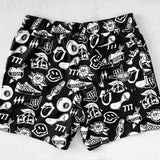 Men's Hybrid Swim Trunks in Warped Tour [Midnight Edition]